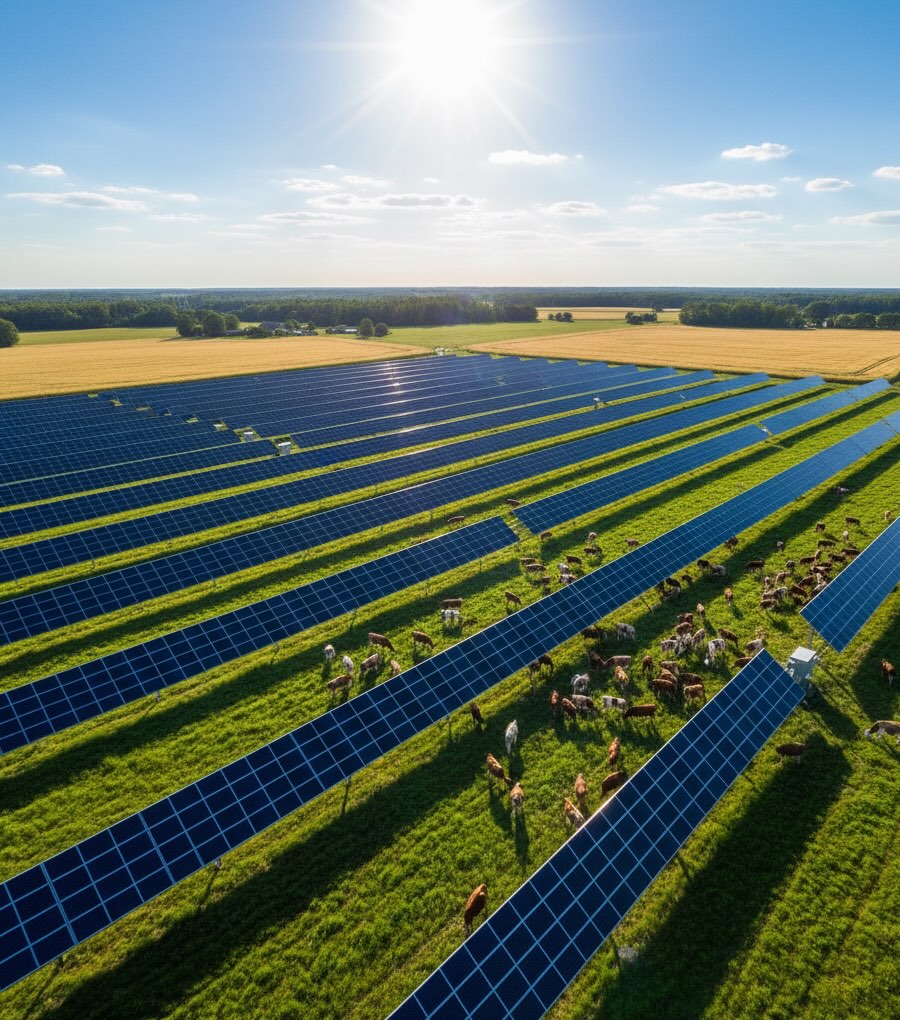 agrivoltaïsme compatible élevage bovin - valoriserMonTerrain.fr