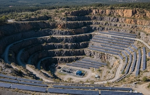 Centrale photovoltaïque sur terrain dégradé